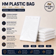 Plastic Borong-Hm Bag Hdpe / Semi Tranparent / Bungkus / Plastik Beg / Sheet / Flat