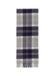 JOHNSTONS OF ELGIN TARTAN WIDE CASHMERE SCARF