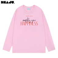 mybhaju amplify your happiness long sleeves positive quotes women casual cotton wear baju muslima ba