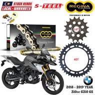 BMW 310cc G310GS / G310R Full Set Regina TOURING STREET Chain 520 ZRT Steel Sprocket Sets