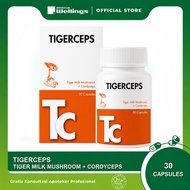 【2026】[Wellings] TIGERCEPS Tiger Milk Mushroom + Cordyceps 30 Capsules | Support Respiratory Health,