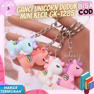 GANTUNGAN MINI SITTING UNICORN KEYCHAIN WHOLESALE CUTE SITTING UNICORN KEYCHAIN