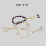 CACO Freshwater Baroque Pearl Bracelet 14k Gold Plated "Dangle" (1 Piece)