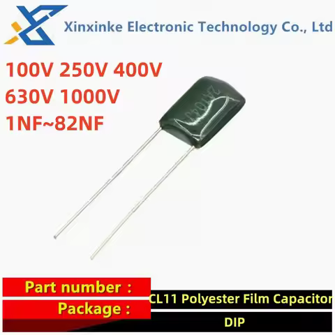 20PCS Polyester Film Capacitor CL11 100V 250V 400V 630V 1000V 2A102j 103J 104 152J 222J 332J 333J 47