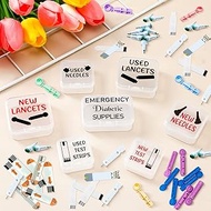 Weysat Small Diabetic Supply Storage Containers Diabetes Travel Case Test Strips Storage Container S