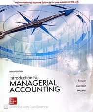 Introduction to Managerial Accounting 9e  成本管理會計第九版