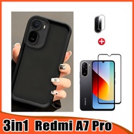 Redmi A7 Pro 4G POCO C85X TPU Silicone Phone Case for Xiaomi POCOC85X A7Pro 3in1 Tempered Glass Film