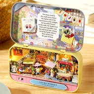 DIY Model Mini Theater Box in the Illusion Tin Box Doll House Mini House DIY Doll House Mini