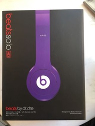 Beats Solo HD wired purple headphone beats 旅行耳機