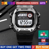 SKMEI Jam tangan lelaki Men's Sports Watch Waterproof Shockproof Luminous Silicone Strap Digital Ele