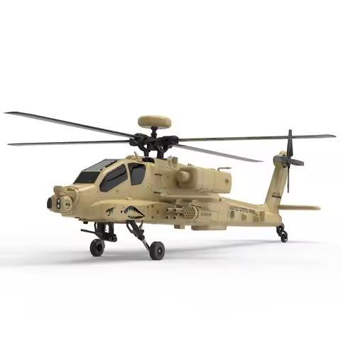 YXZNRC F11H AH-64D APACHE Upgrade Intelligence GPS 6-Axis Gyro 2.4G 6CH Brushless Motor 1:32 Flybarl