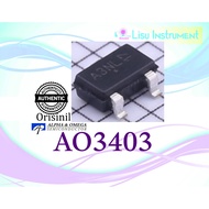 Original AO3403 3403 30V 2.6A P-Channel MOSFET A39T A3XX SOT-23 Alpha & Omega Semiconductor