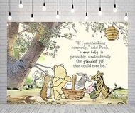 5X3ft Vintage Hundred Acre Wood Background Bear in Hundred Acre Wood Backdrop 1st Birthday Party Ban
