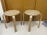 【$10 一張】木 圓椅 圓櫈 圓凳  實木 wooden chair round