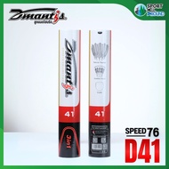 ลูกแบดมินตัน ลูกแบดไฮบริด Dmantis ลูกขนไก่ D45D41 สปีด 7576 จำนวน 1 หลอด ทนทาน ความเร็วคงที่ ไม่แกว่