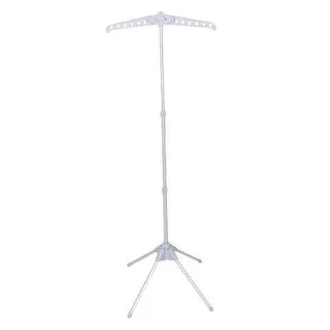 Folding Aluminum Alloy Clothes Drying Rack Telescopic Steamer Stand Portable Laundry Room Garment St