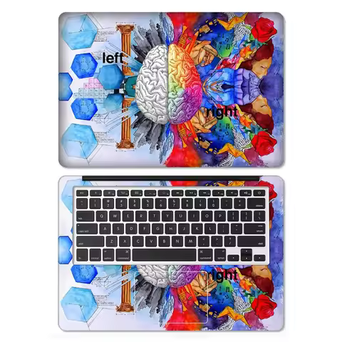 DIY Colorful Marble Dell 15.6 Inch Sticker 2 PCS Mackbook Cover Decal Picture Logo Notebook Decal HP