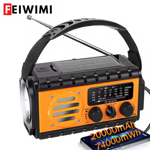 Radio XSY-350 20000mAh FM Emergency Radio Solar Hand-crank USB Charging SW/AM/FM Power Bank Flashlig