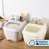 🔥Sales🔥Ready Stock🔥 Rice Storage Box 10kg Anti-moisture Kitchen Food Organiser Food Storage Bekas Simpan Beras Dapur