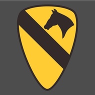 Us Army 1st Cavalry 1st Division 3M Waterproof Sunscreen Sticker Size 88MM