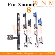 For Xiaomi 8 Power button flex on / off Switch Button Side Key Volume Up Down Flex Cable Cellphone P