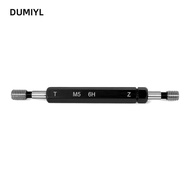 DUMIYL Double Ends Thread Gauge, Black Steel Material Thread Plug Gauge, Durable M5x0.8 6H Tolerance