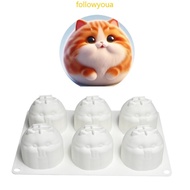 fol Practical Silicone Cats Candy Squeeze Toy Molds for Creative Baking and Dessert
