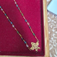 multicolour crystal balls with chettinad thali chain