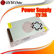 Power Supply 12V 20A Switching Adaptor Jaring DC 12 Volt 20 Ampere LED CCTV