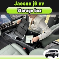 Jaecoo j6 ev Storage Box Back Screen Tissue Tray Box Car Organizer Accessories Handrail Box Black fo