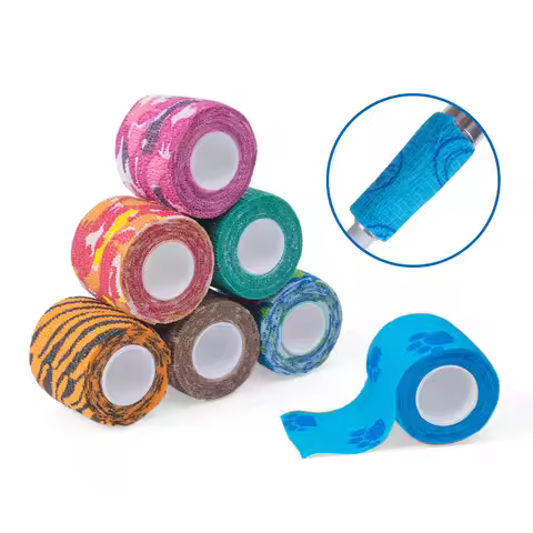 Tattoo Breathable Self Adherent Wrap Athletic Elastic Non Woven Cohesive Bandage For Tattoo Machine