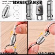 MAGICIANXB Titanium Alloy Keychain, Portable Ultra-light Brass Keychain,  360° Rotatable EDC Keyring