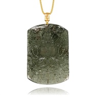 【正佳珠寶】綠幽靈 頂級滿幽 千手千眼觀世音菩薩 28g 綠幽靈吊