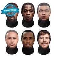 3d Mesh Star Pattern Full Face Mask Cosplay Role Funny Headwear Facial Mask For Fans Role Play R8f9