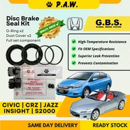01463-S2A-000 GBS (FRONT) Disc Brake Seal Kit - Honda City TMO, City T9A, City GM2 (FULL SET)