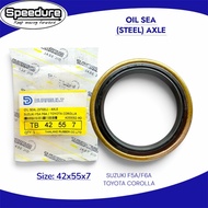 DURABUILT Oil Seal (Steel) Axle size 42x55x7 for Suzuki F5A F6A Toyota Corolla