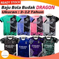 KOLEKSI SEMPURNA Baju Bola Budak Lelaki Jersi Naga Real Mandrid Jersey Dragon Baju Jersey Naga Budak