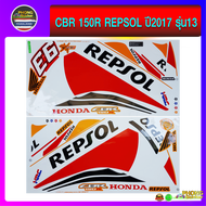 สติ๊กเกอร์ CBR 150R Repsol ปี 2017 รุ่น 13 สติ๊กเกอร์ติดรถมอเตอร์ไซค์ Honda CBR 150R Repsol ปี 2017 รุ่น 13 (สีสวย สีสด สีไม่เพี้ยน)