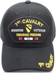 1st Cavalry Afghanistan Veteran Patch Design Military Cap Black