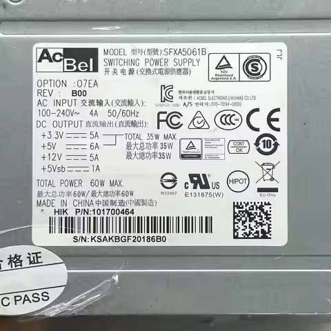Acbel Polytech SFXA5061B Server Power Supply 60W 2U SFXA5061B 101700464