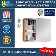 Arino Stainless Steel Sliding Door Mirror Cabinet Bathroom Cabinet AR211 AR212 Toilet Accessories