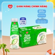 Sữa chua ăn đóng chai LOF ít đường vị nha đam thùng 24 chai x 200g
