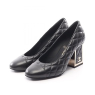 【二手】香奈兒 (Chanel) CHANEL Matelassé G45228 黑色羊皮女鞋