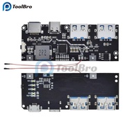 QC4.0 QC3.0 LED Dual USB 5V 4.5A 22.5W Micro/Type-C USB  18650 Charging Module Temperature / Circuit