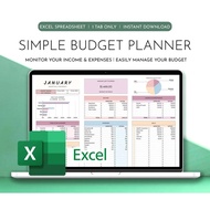 Digital Planner, Budget Planner Excel Monthly Budget Spreadsheet Paycheck Budget Tracker Excel Weekl