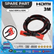 HDMI to HDMI Cable Length 300CM / 3m 3 Meter High Quality Fiber Mesh/ - HDMI Male to HDMI Male