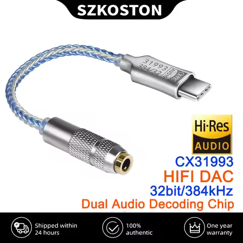 USB Type C to 3.5mm Audio Adapter CX31993 HiFi DAC Headphone Amplifier Audio Interface Earphone Ampl