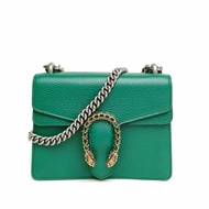 GUCCI Dionysus酒神Mini20鑽扣綠色牛皮鑽扣肩背包