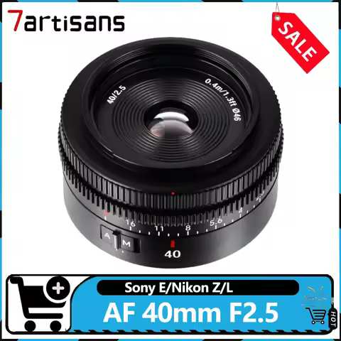 7artisans AF 40mm F2.5 Full Frame Wide Angle Auto Focus Lens Large Aperture Prime Lens for Sony A640