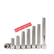 Hexagonal stainless steel bolts with cylindrical head M6 M8 length 1 cm 1.5 cm 2 cm to 10 cm (combo 